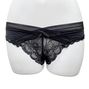 2/$20 Brand New Black Transparent Lace Panties Underwear Size Large
